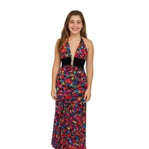 Beata Studio Junior Colorful‎ Dressy Prom  Zipper Back  Formal Size 13 NWT